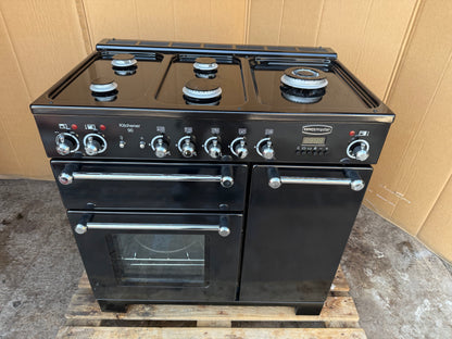 RANGEMASTER KITCHENER 90 DUAL FUEL FSD BLACK COOKER
