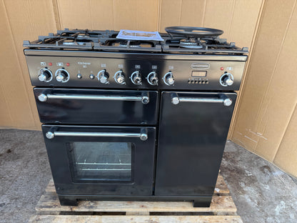 RANGEMASTER KITCHENER 90 DUAL FUEL FSD BLACK COOKER