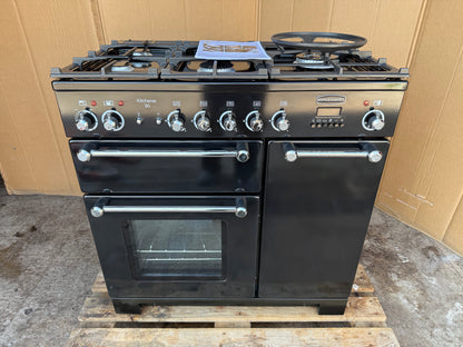 RANGEMASTER KITCHENER 90 DUAL FUEL FSD BLACK COOKER