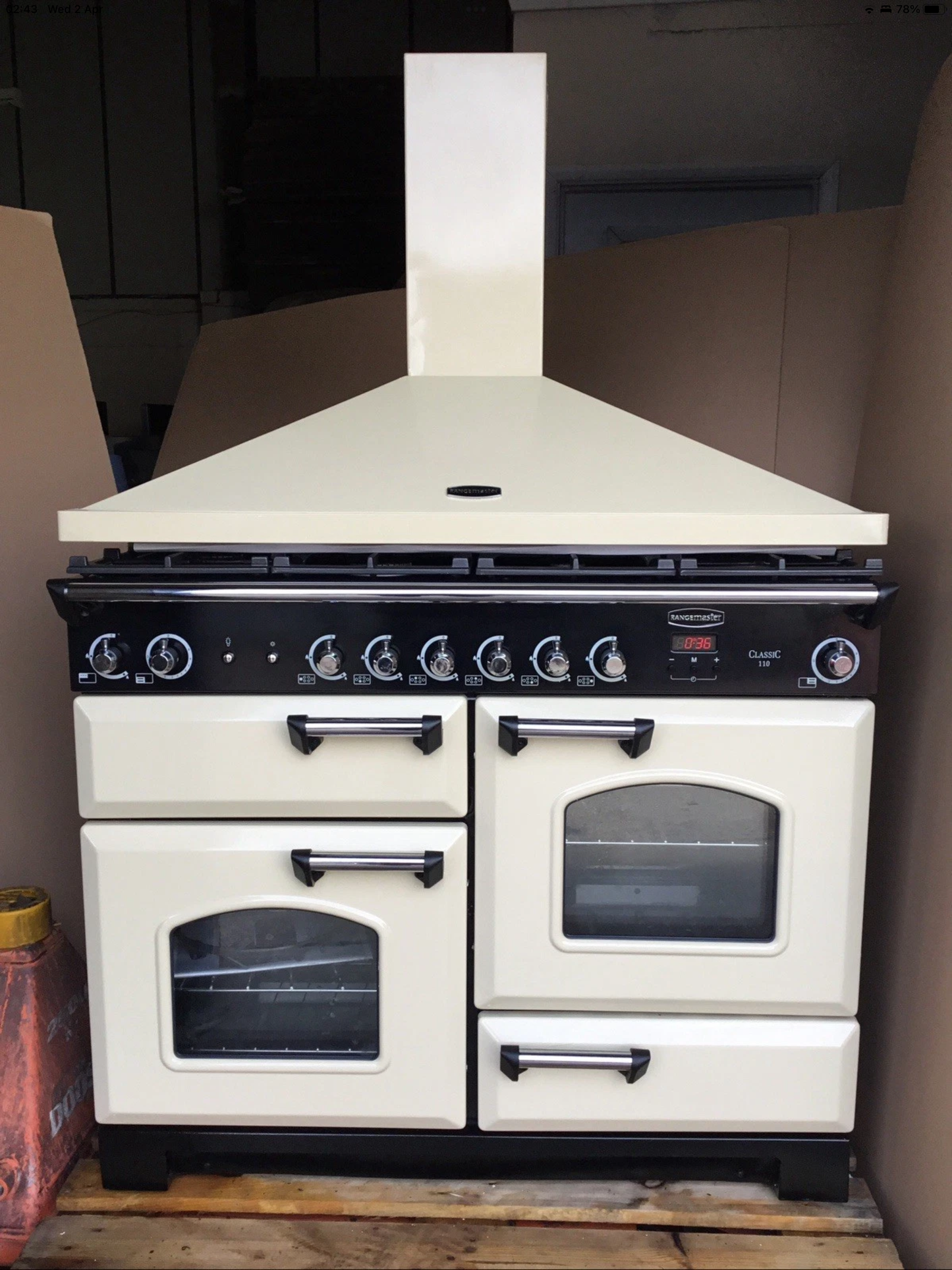 RANGEMASTER CLASSIC 110 cream LPG NATURAL GAS