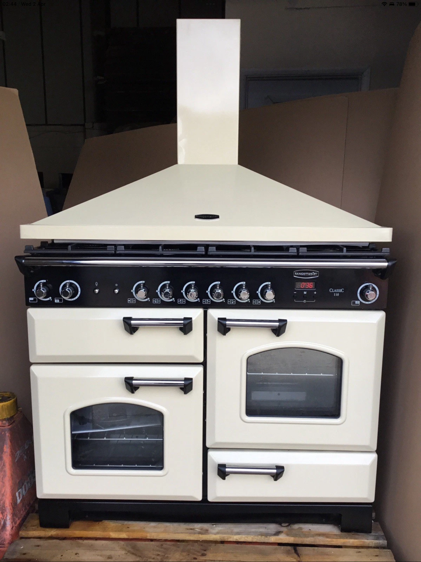 RANGEMASTER CLASSIC 110 cream LPG NATURAL GAS