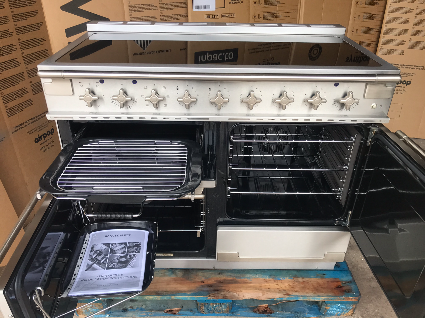RANGEMASTER ELISE 110 INDUCTION STAINLESS STEEL ALL ELECTRIC