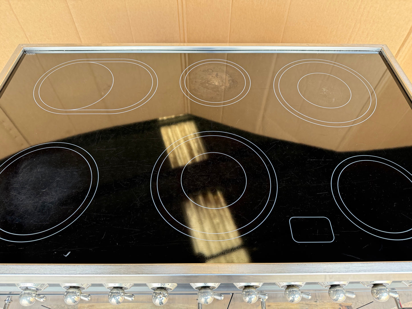 BRITANNIA 100CM CERAMIC GUN METAL ALL ELECTRIC COOKER