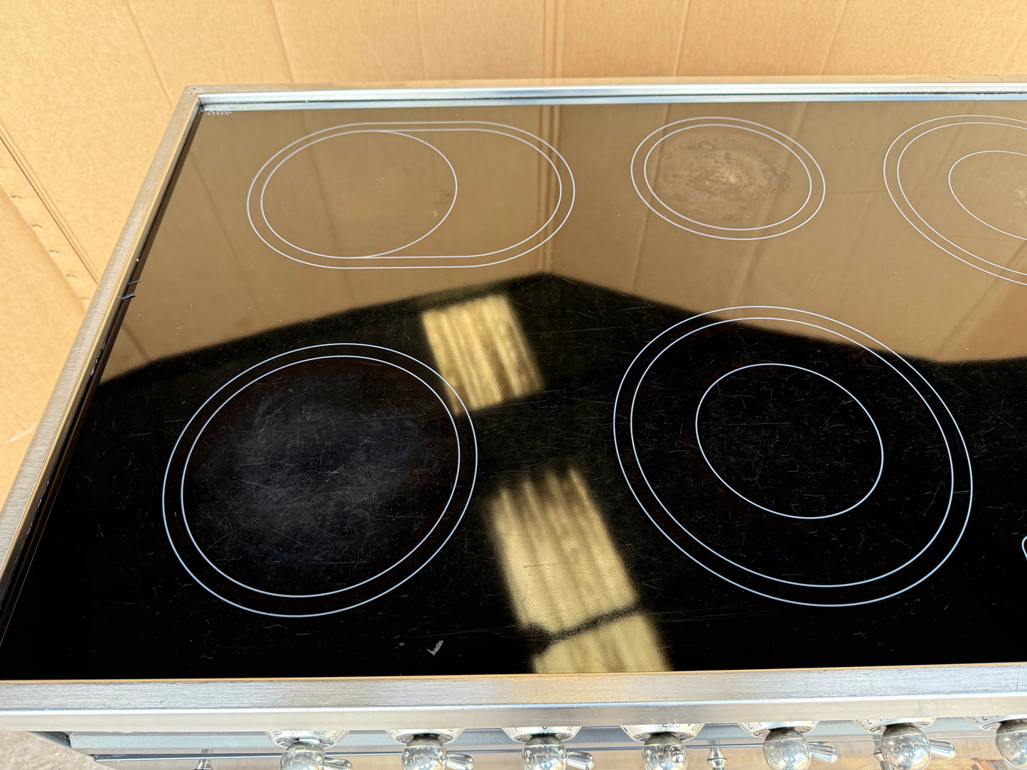 BRITANNIA 100CM CERAMIC GUN METAL ALL ELECTRIC COOKER