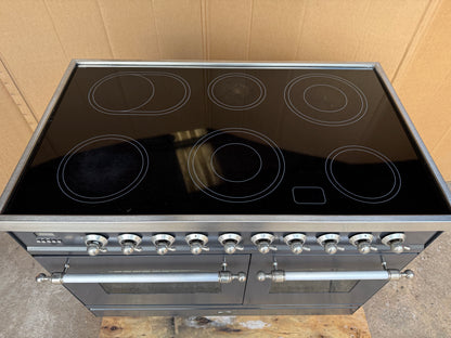 BRITANNIA 100CM CERAMIC GUN METAL ALL ELECTRIC COOKER
