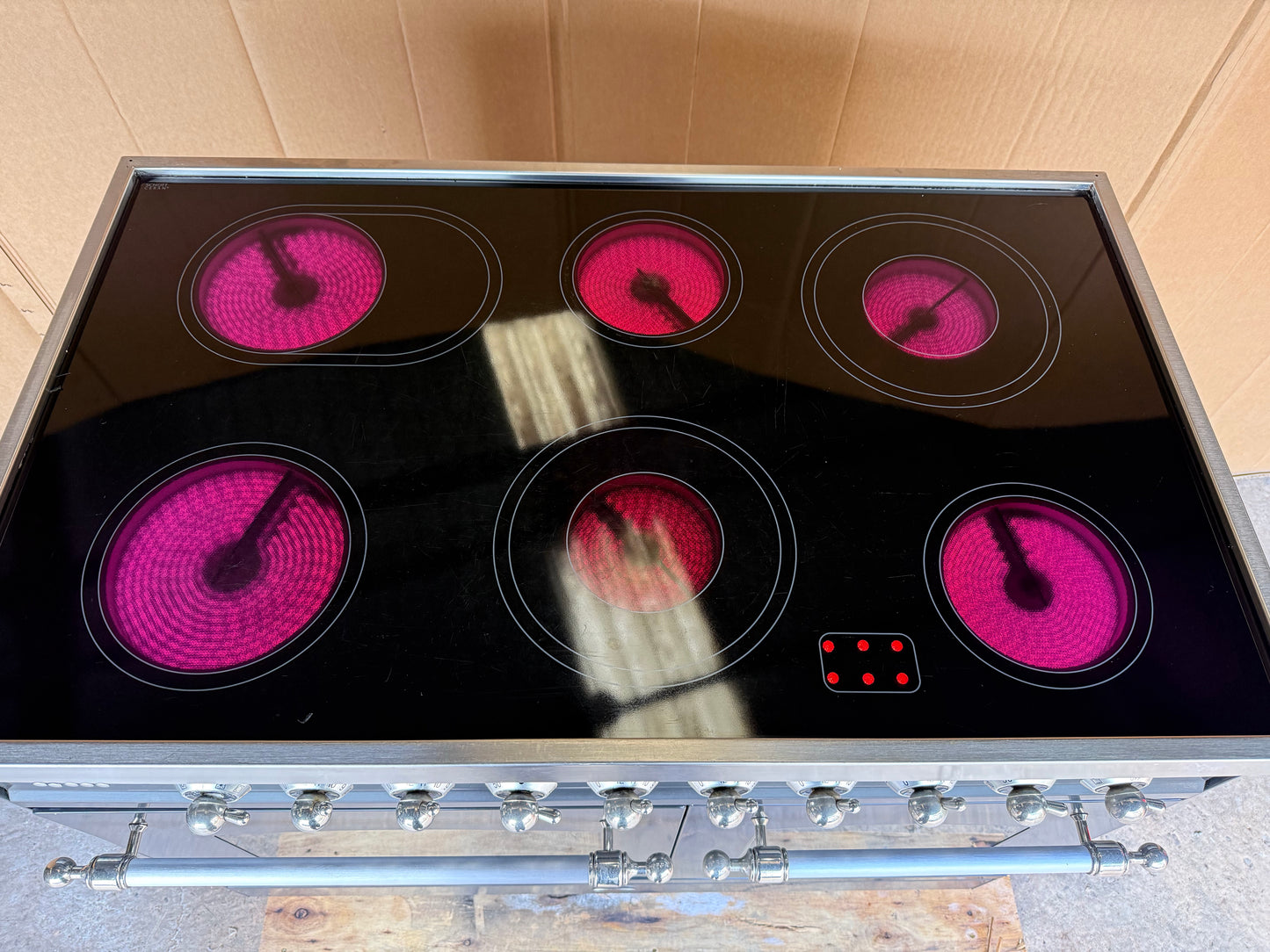 BRITANNIA 100CM CERAMIC GUN METAL ALL ELECTRIC COOKER