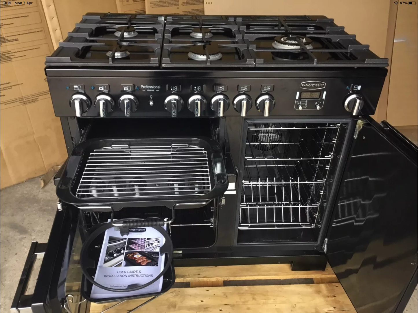 RANGEMASTER PROFESSIONAL DELUXE 100 FSD BKACK. IMMACULATE CONDITION