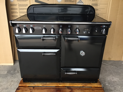 RANGEMASTER ELAN 110 INDUCTION BLACK WITH CHROME SPIRAL HANDLES