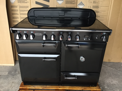 RANGEMASTER ELAN 110 INDUCTION BLACK WITH CHROME SPIRAL HANDLES