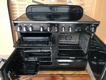 RANGEMASTER ELAN 110 INDUCTION BLACK WITH CHROME SPIRAL HANDLES