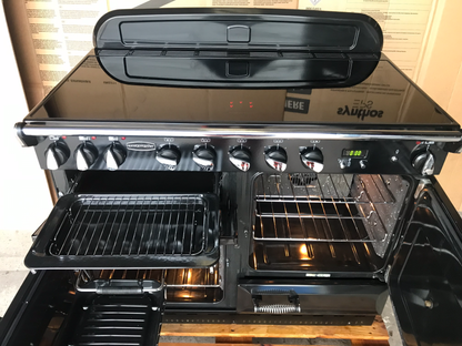 RANGEMASTER ELAN 110 INDUCTION BLACK WITH CHROME SPIRAL HANDLES