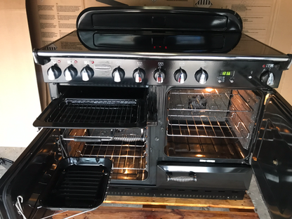 RANGEMASTER ELAN 110 INDUCTION BLACK WITH CHROME SPIRAL HANDLES