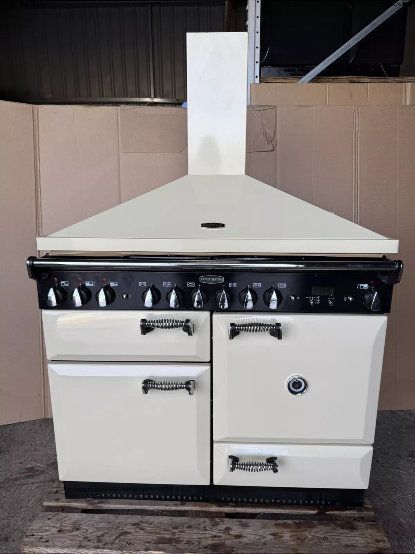 RANGEMASTER ELAN 110 DUAL FUEL CREAM WITH HOOD