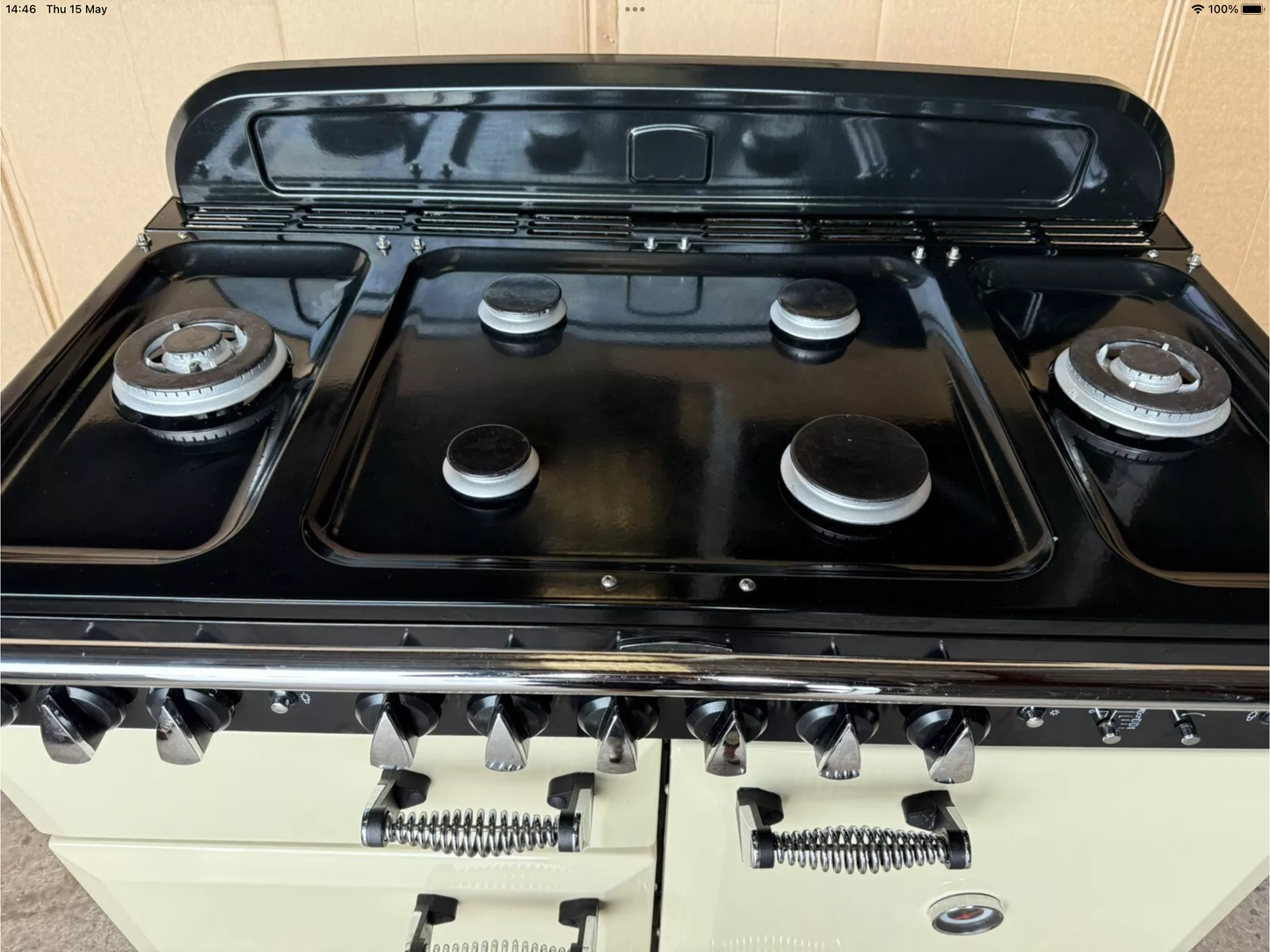 RANGEMASTER ELAN 110 DUAL FUEL CREAM WITH HOOD