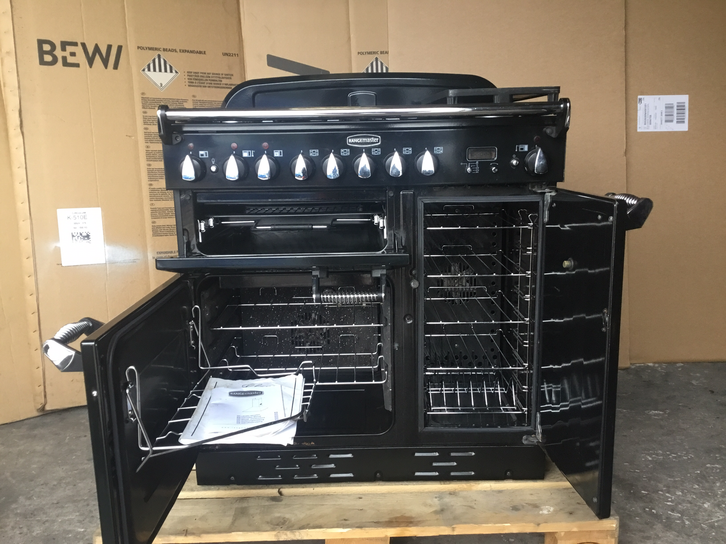 RANGEMASTER ELAN 90 DUAL FUEL BLACK WITH HOOD