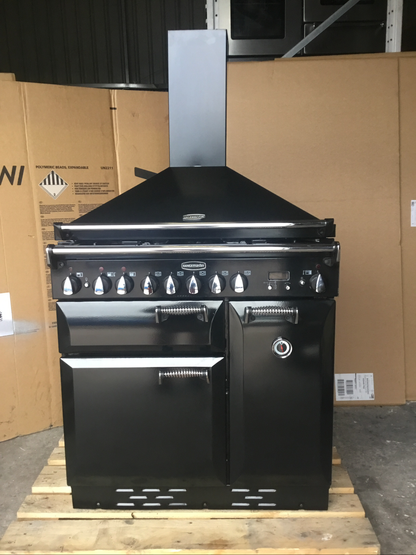 RANGEMASTER ELAN 90 DUAL FUEL BLACK WITH HOOD