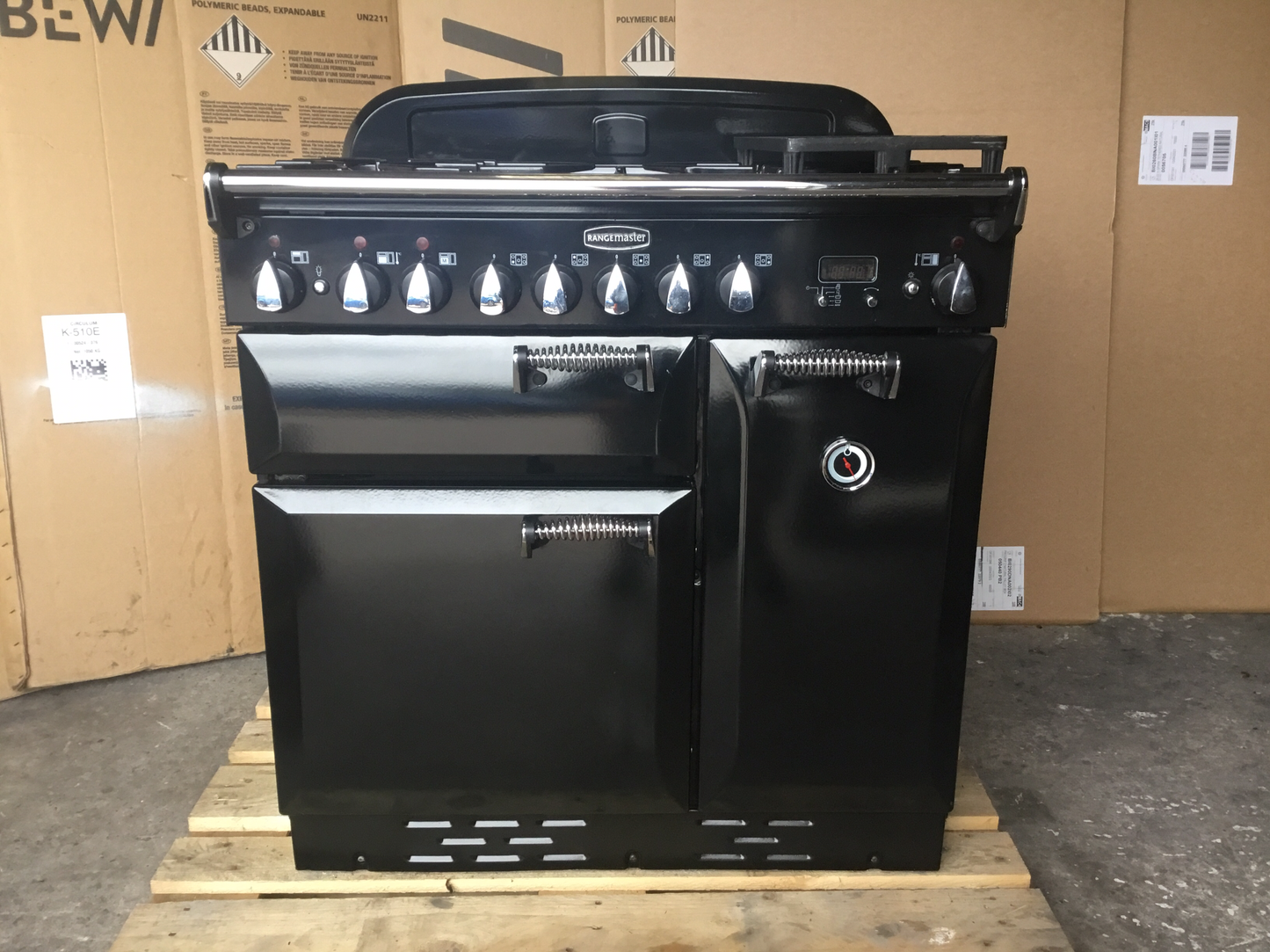 RANGEMASTER ELAN 90 DUAL FUEL BLACK WITH HOOD
