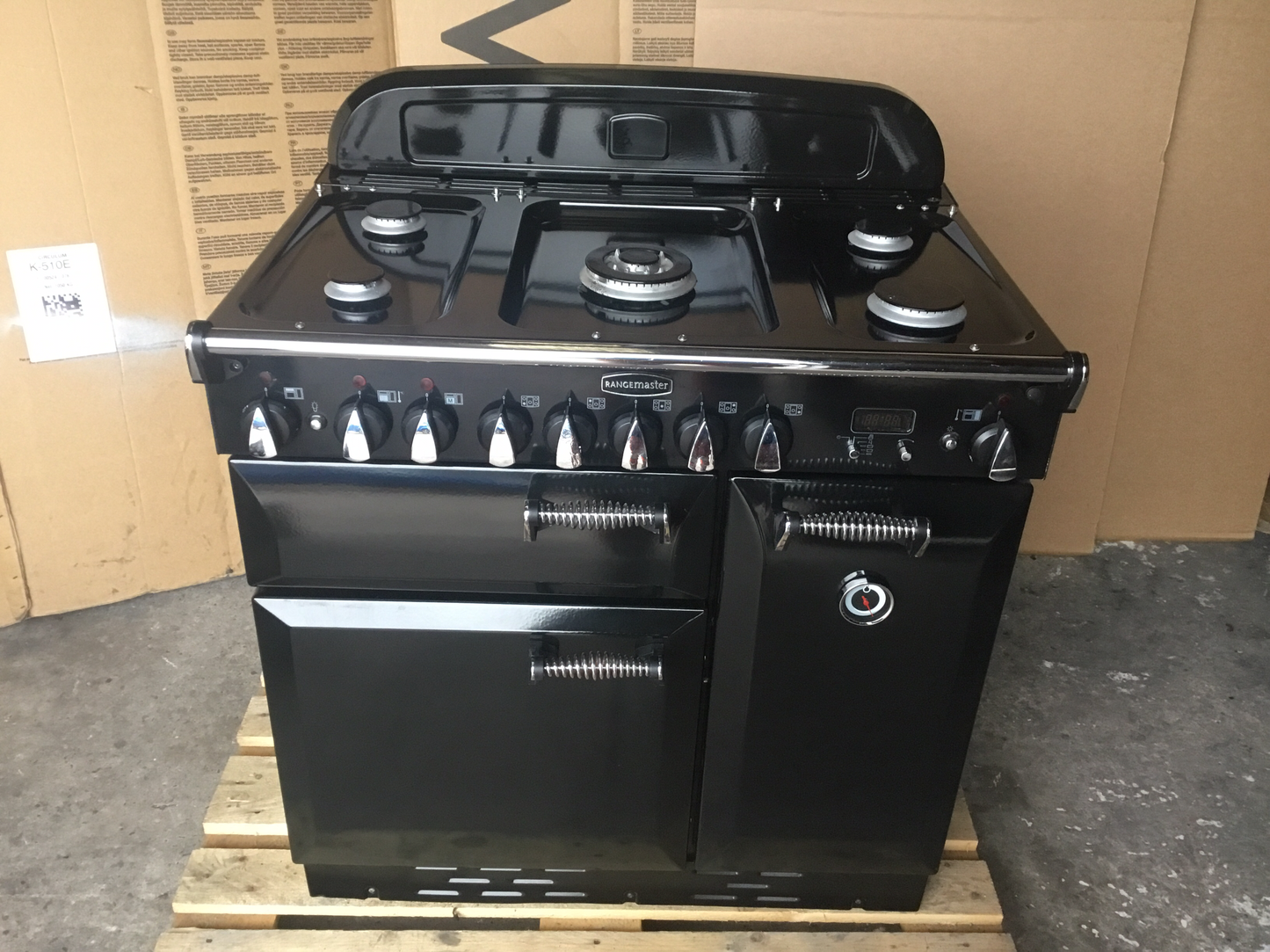 RANGEMASTER ELAN 90 DUAL FUEL BLACK WITH HOOD
