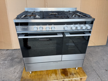 FISHER & PAYKEL 90 DUAL FUEL FSD STAINLESS STEEL COOKER