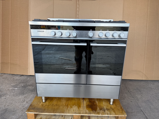 FISHER & PAYKEL 90 DUAL FUEL FSD STAINLESS STEEL COOKER