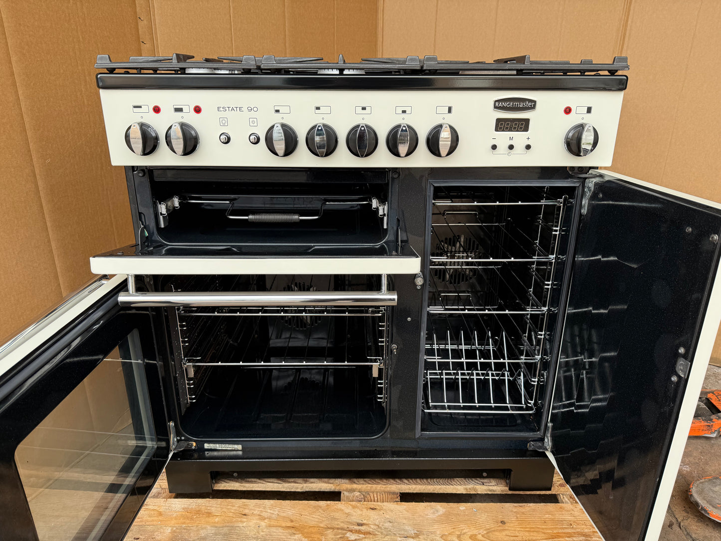 RANGEMASTER ESTATE 90 DUAL FUEL FSD IVORY/CHROME