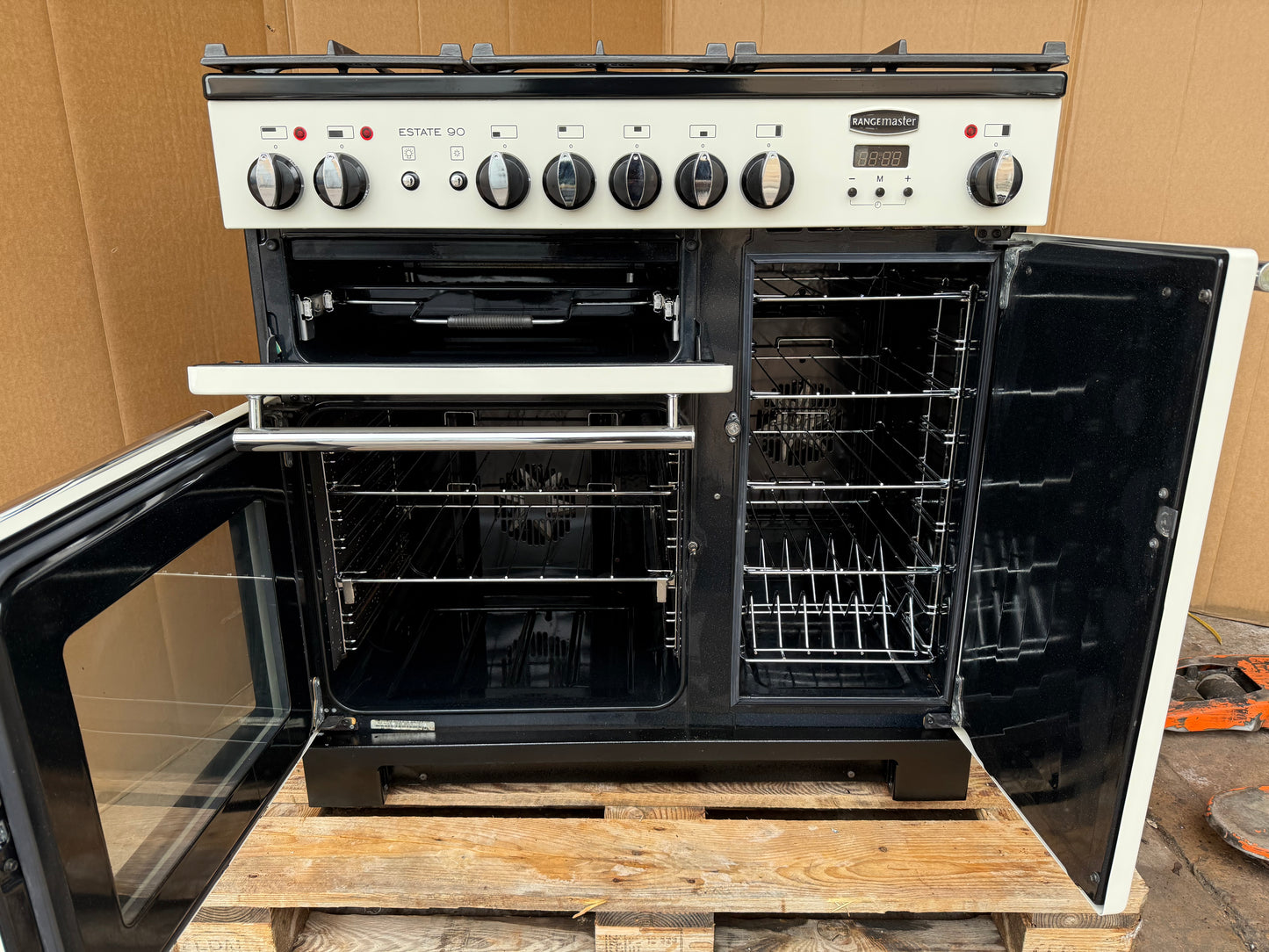 RANGEMASTER ESTATE 90 DUAL FUEL FSD IVORY/CHROME