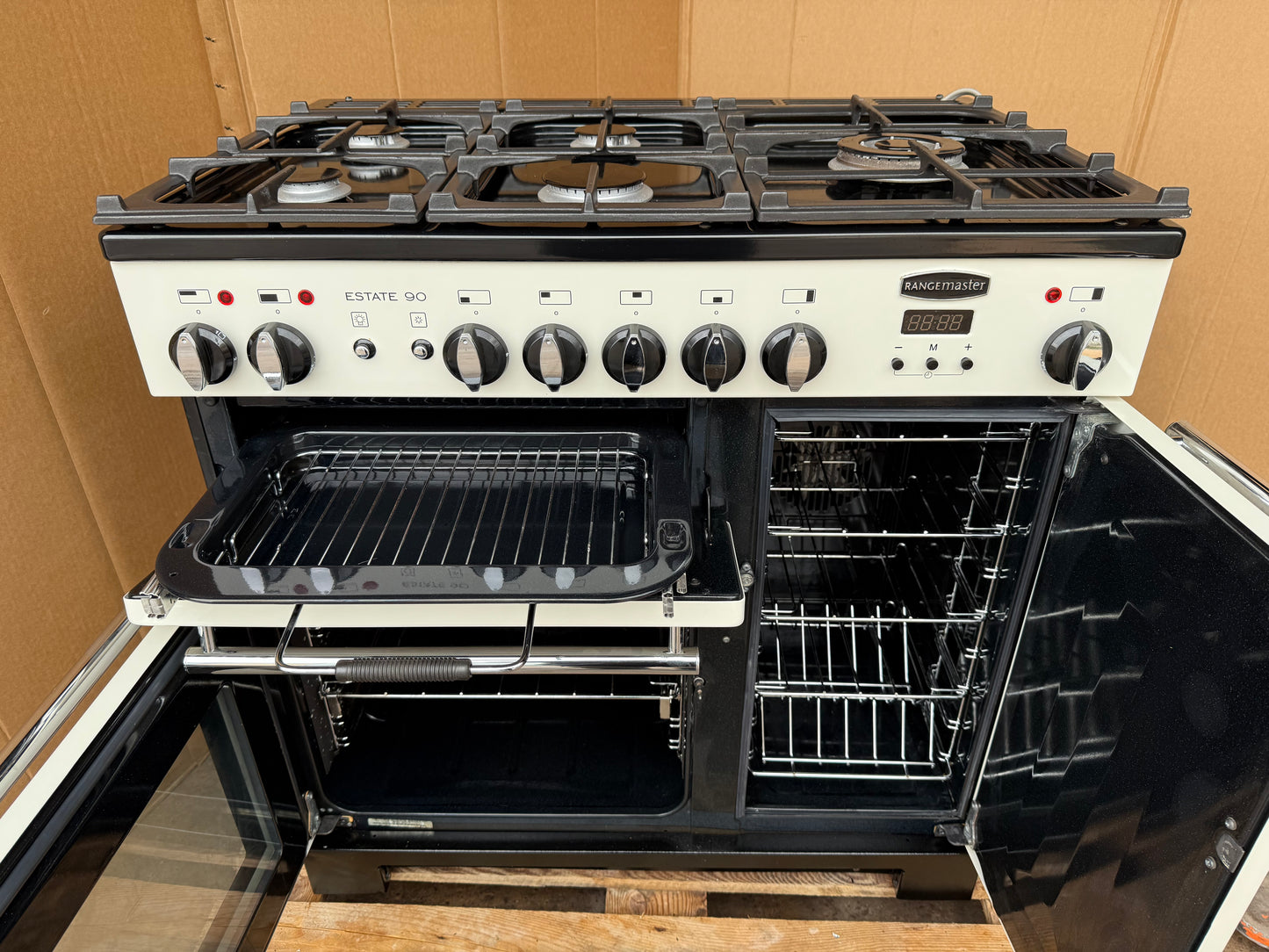 RANGEMASTER ESTATE 90 DUAL FUEL FSD IVORY/CHROME