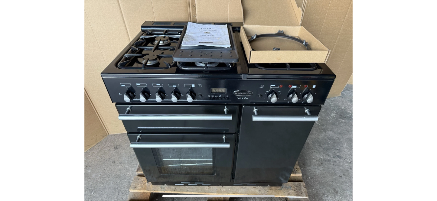 Rangemaster Toledo 90 Dual Fuel FSD Black/chrome