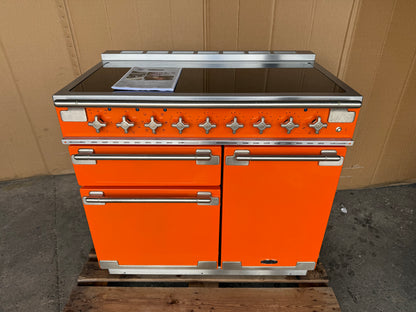 RANGEMASTER ELISE 100 INDUCTION ORANGE ALL ELECTRIC COOKER