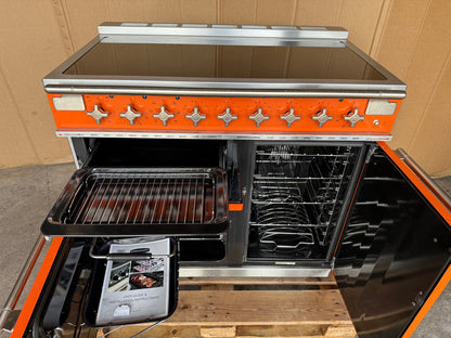 RANGEMASTER ELISE 100 INDUCTION ORANGE ALL ELECTRIC COOKER
