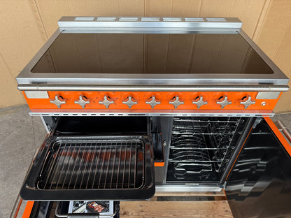 RANGEMASTER ELISE 100 INDUCTION ORANGE ALL ELECTRIC COOKER