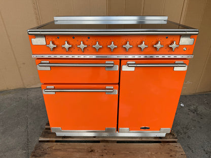 RANGEMASTER ELISE 100 INDUCTION ORANGE ALL ELECTRIC COOKER