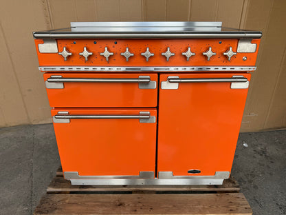 RANGEMASTER ELISE 100 INDUCTION ORANGE ALL ELECTRIC COOKER