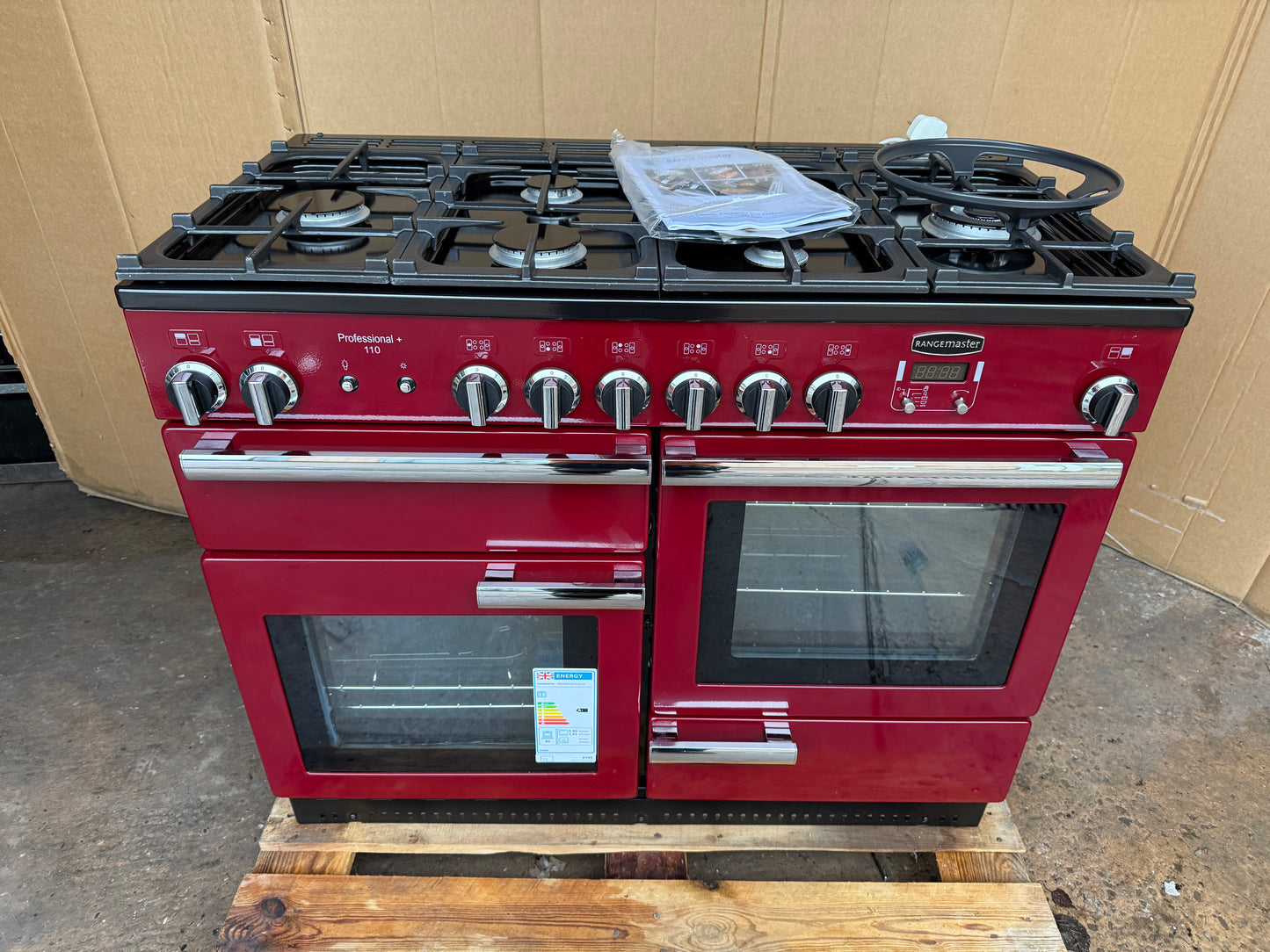 RANGEMASTER PROFESSIONAL PLUS 110 Burgundy Red Natural Gas