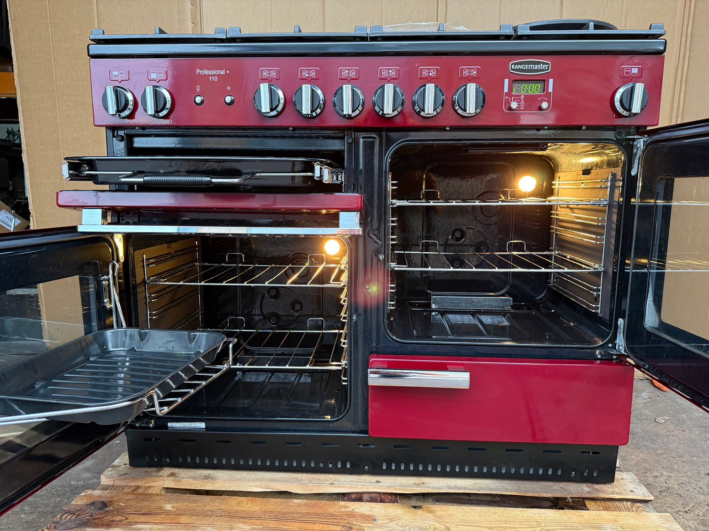 RANGEMASTER PROFESSIONAL PLUS 110 Burgundy Red Natural Gas