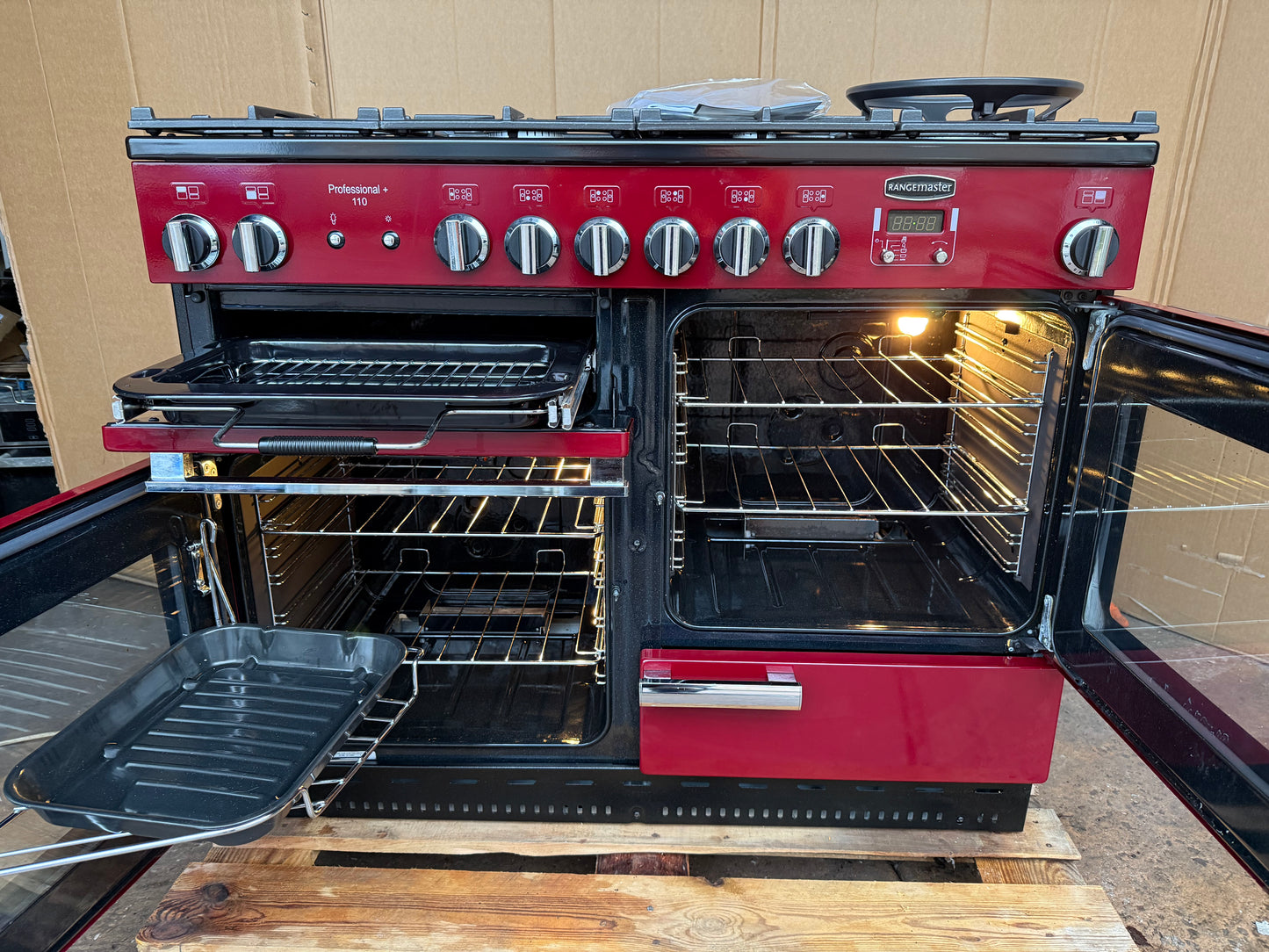 RANGEMASTER PROFESSIONAL PLUS 110 Burgundy Red Natural Gas