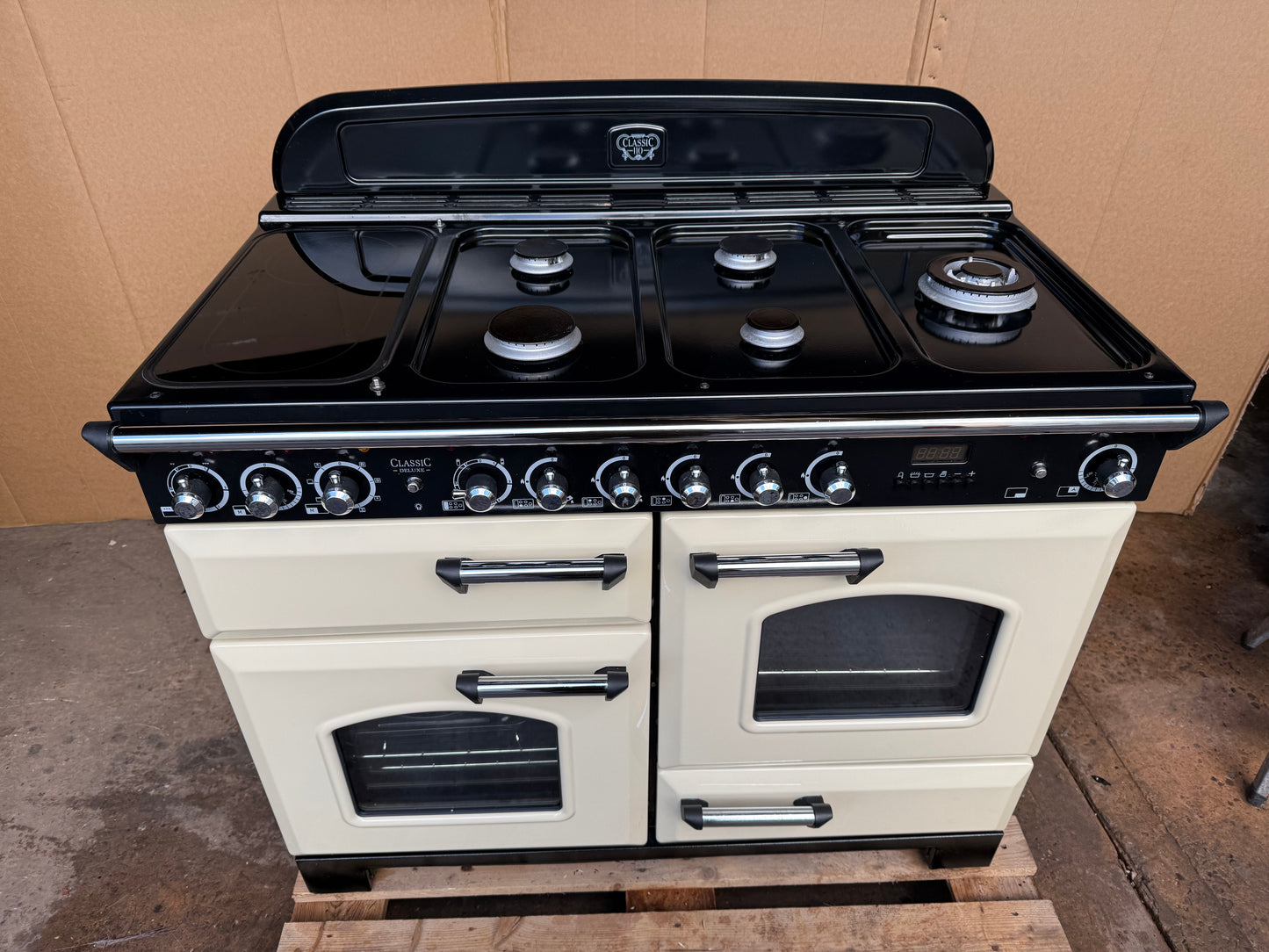 RANGEMASTER CLASSIC DELUXE 110 DUAL FUEL FSD CREAM WITH PROVING DRAWER