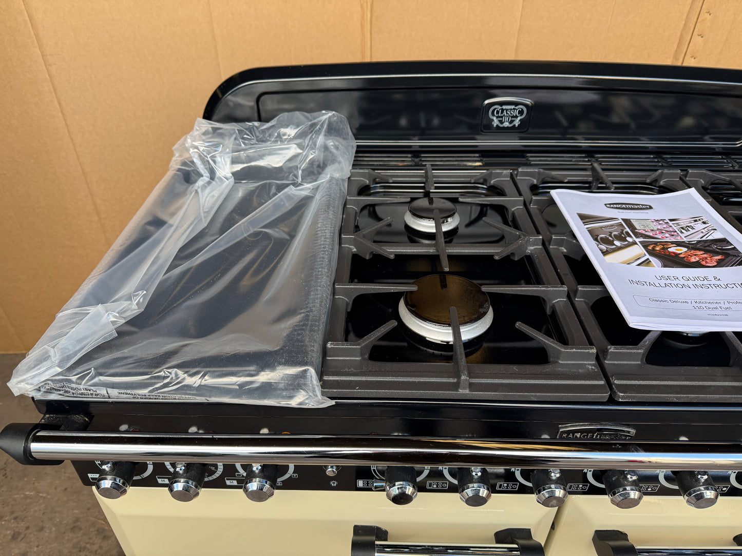 RANGEMASTER CLASSIC DELUXE 110 DUAL FUEL FSD CREAM WITH PROVING DRAWER