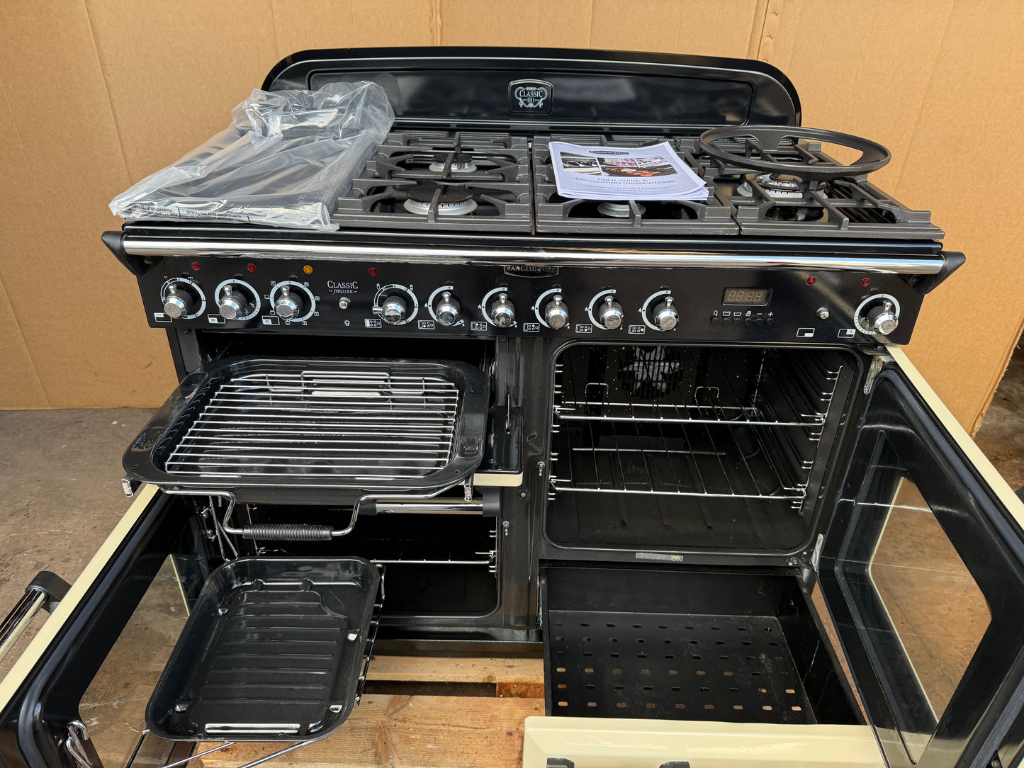 RANGEMASTER CLASSIC DELUXE 110 DUAL FUEL FSD CREAM WITH PROVING DRAWER