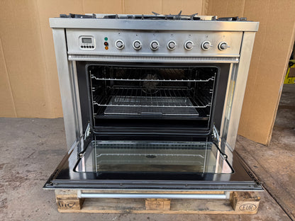 BRITANNIA 90CM DUAL FUEL FSD STAINLESS STEEL COOKER