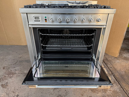 BRITANNIA 90CM DUAL FUEL FSD STAINLESS STEEL COOKER